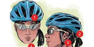 how not to wear a bike helmet